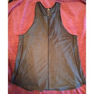 Lululemon Tank Top Shirt Women 5/6 Gray Racerback Gym Yoga Workout Walking